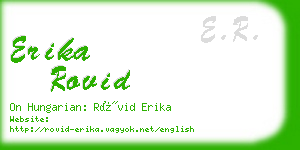 erika rovid business card